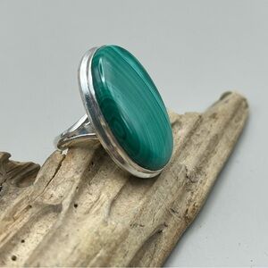 Sterling Silver Malachite Ring